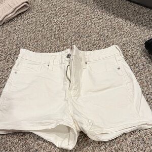 Old Navy Cream High-Rise Jean Shorts